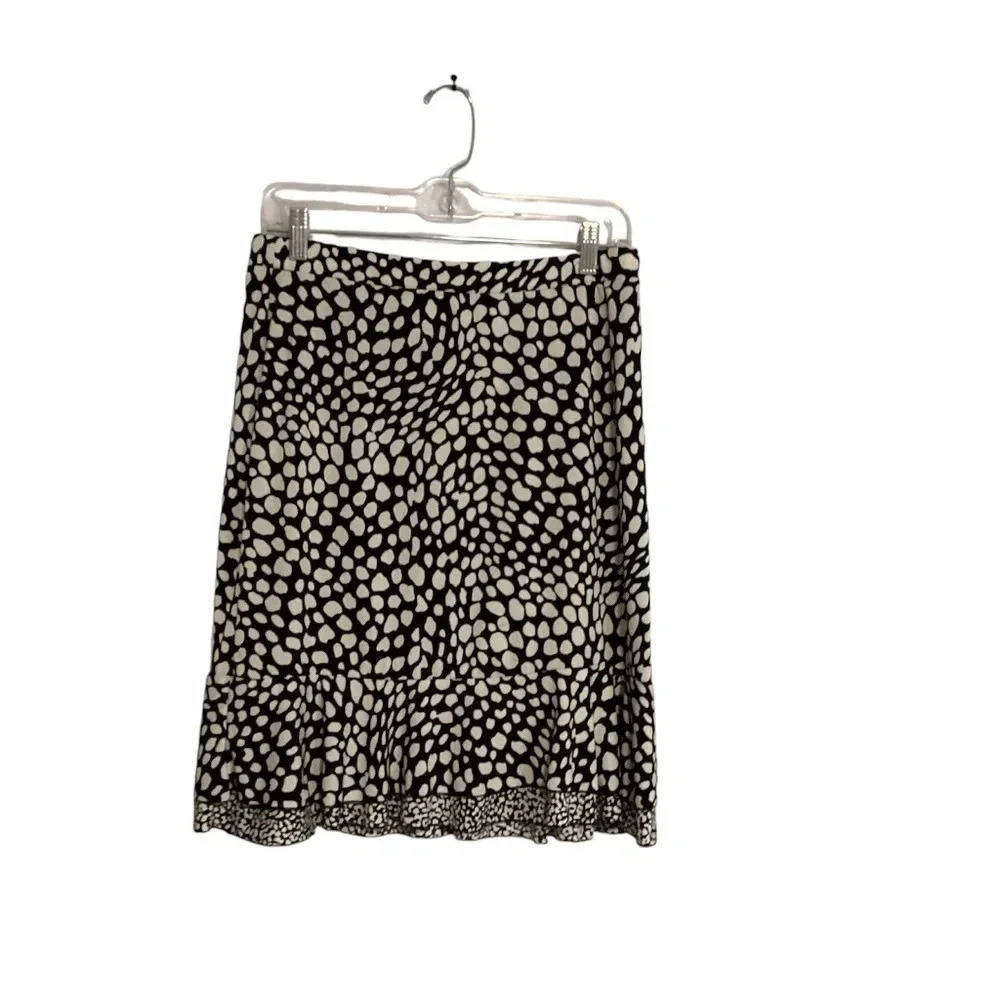 Whitehorse Black Market skirt womens SZ M layered hem office causal business
